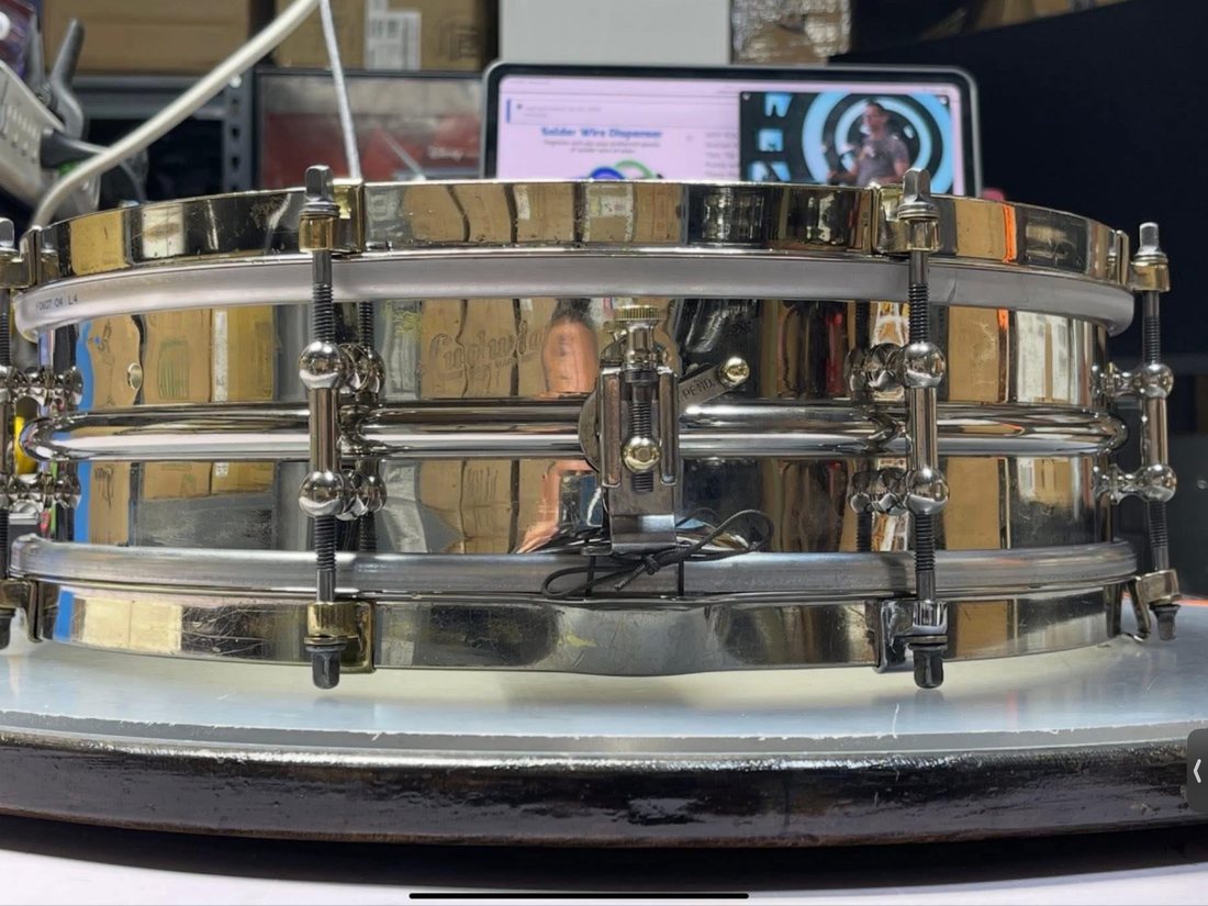 1920s Ludwig Dance Model snare drum after restoration